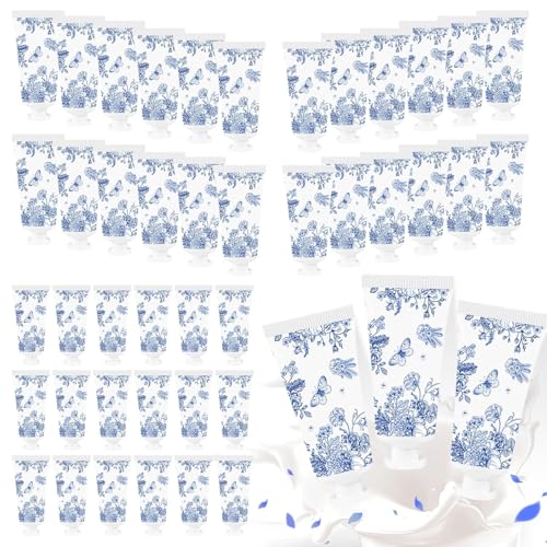 50 Pcs Hand Cream Gift Set Blue White Floral