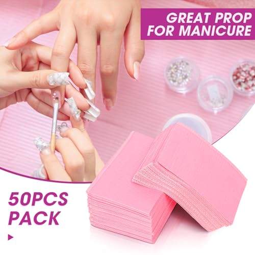 50Pcs Disposable Nail Art Table Towels 3 Ply Waterproof