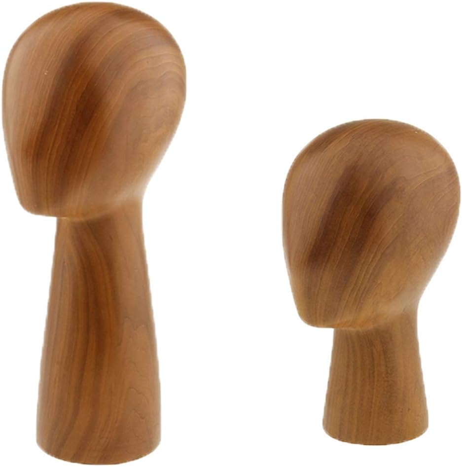 Abstract GFRP Wooden Mannequin Head Display Stand