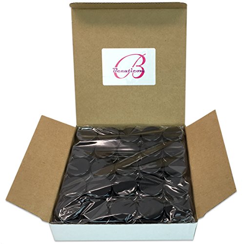 Beauticom 5g 5mL Round Clear Jars with Black Lids - 500pcs BPA Free