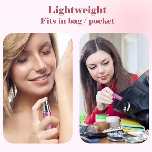 4PCs Mini Perfume Travel Bottles Refillable 5ML Spray Containers for Men Women