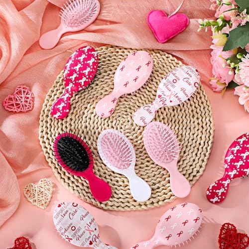 24 Piece Breast Cancer Awareness Gift Set with Pink Ribbon Hairbrush