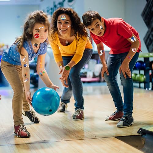 Oringaga 600 PCS Bowling Temporary Tattoos 24 Sheets