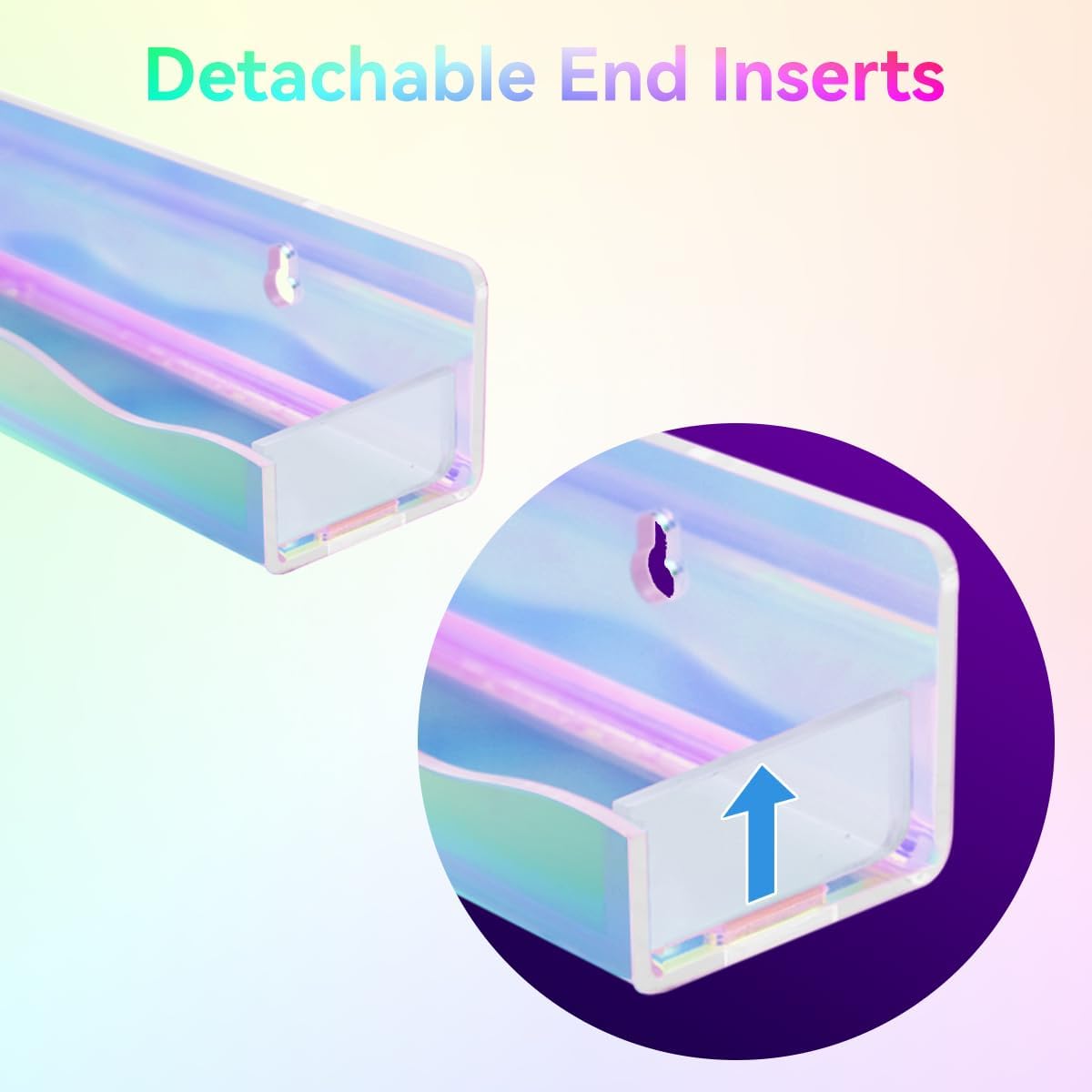 15 Inch Wall Mounted Nail Polish Rack with End Caps