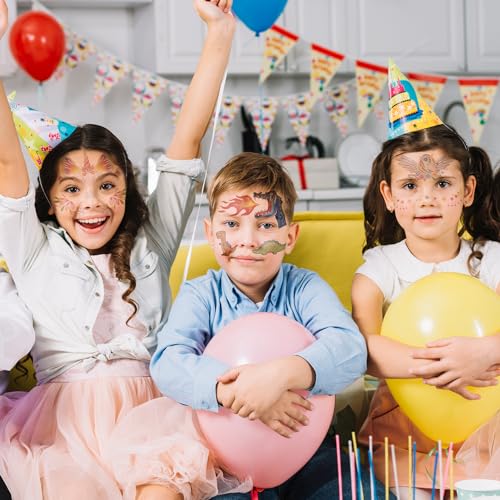 Partywind 24 Styles Face Temporary Tattoos for Kids
