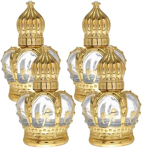 4PCS Small Glass Oil Bottles - Refillable Roller Bottles for Cosmetics and Travel
