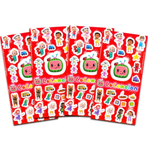 Cocomelon Party Favor Set with 100 Stickers and 100 Tattoos