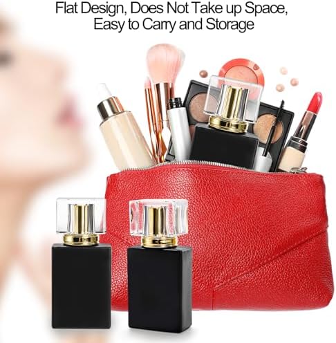 Foraineam 8 Pack Black Refillable Perfume Bottles