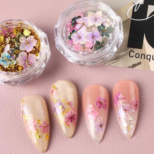 Dried Flower Nail Art Sticker - 3D Resin DIY Decor