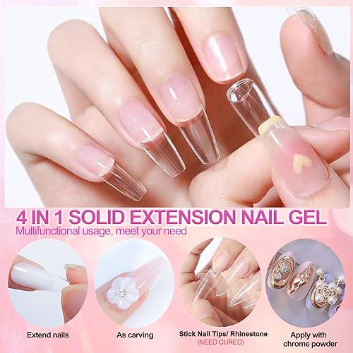 YEPYEPGO Solid Builder Gel for Nails 2pcs Set