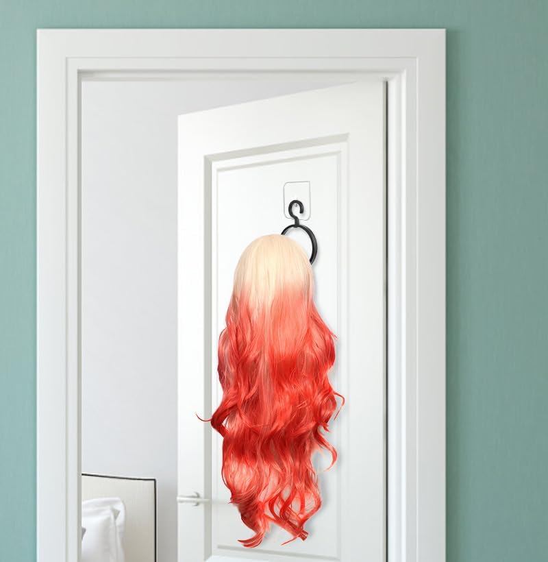 5 Pcs Foldable Wig Hangers with 5 Hooks Portable Wig Organizer Stand