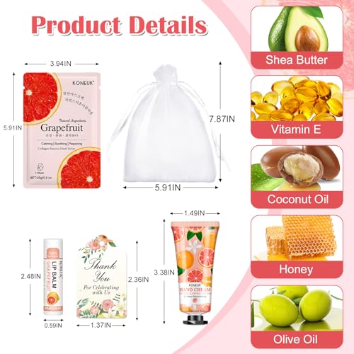 30 Pack Facial Mask Hand Cream Lip Balm Gift Set