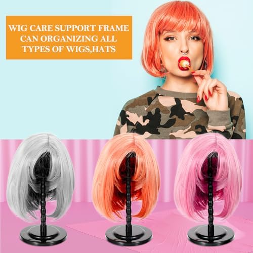 6 Pieces Wig Holder Stand for Styling and Display