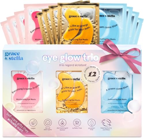 Grace Stella Under Eye Patches 12 Pairs - Vegan Puffiness Dark Circles Relief