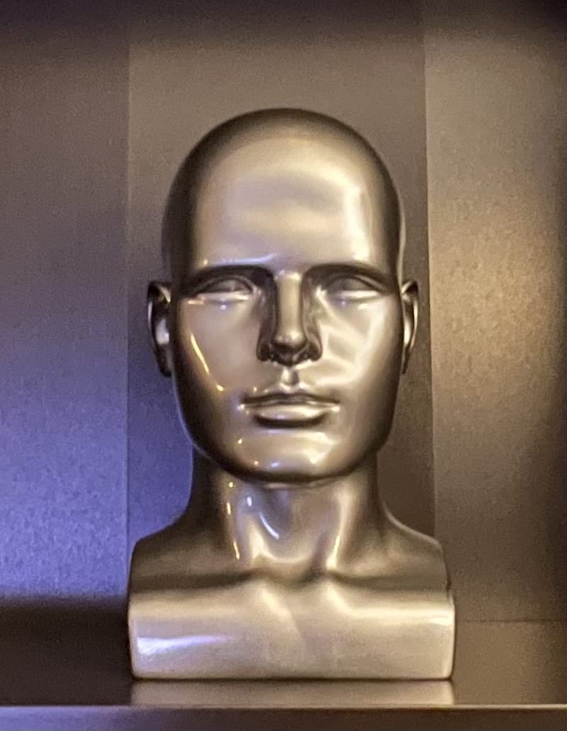 PVC Silver Grey Mannequin Head Display Stand for Hats and Wigs