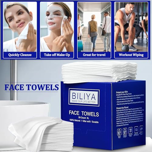 Disposable Face Towel XL 10 x 12 Inches 50 Ct