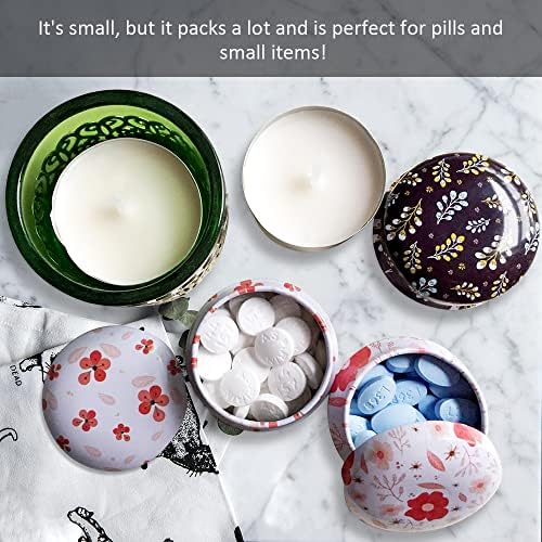 12 Pcs Mini Tinplate Candle Tins with Lids