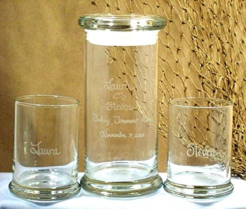 Personalized Wedding Sand Ceremony Set with Lid