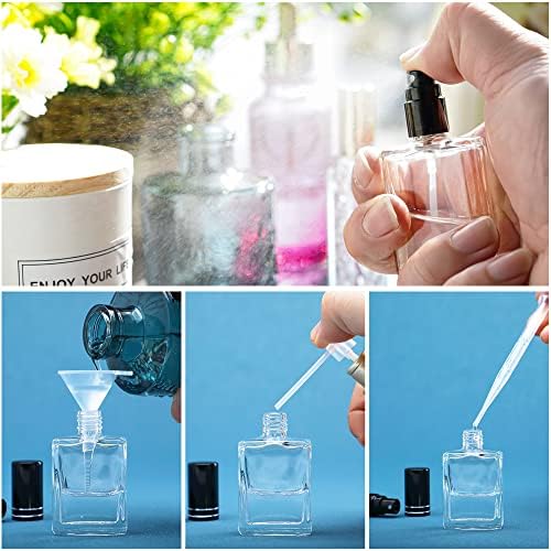 YU FENG 12Pcs Clear Refillable Perfume Bottle Set