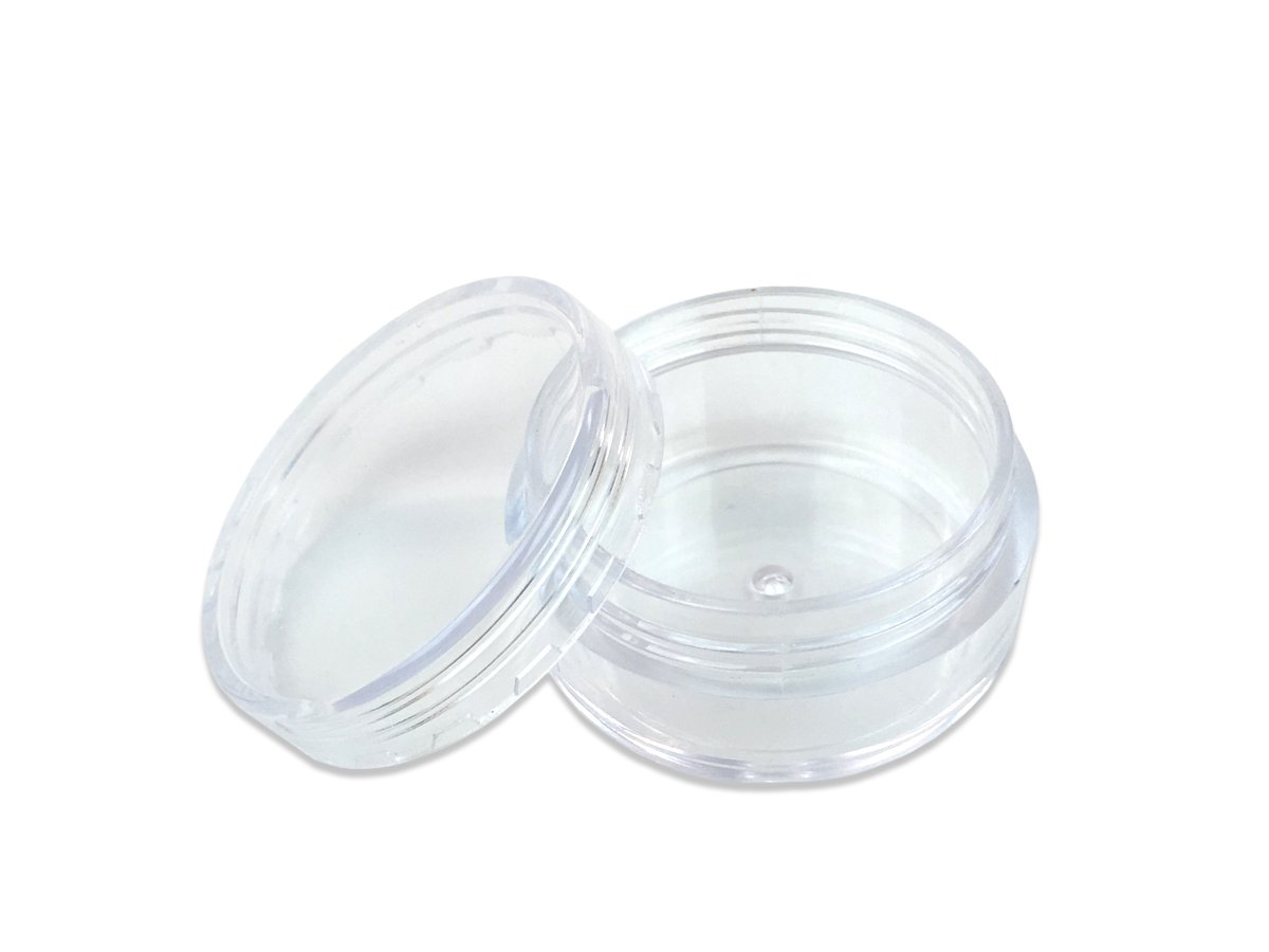 Beauticom 10G Clear Round Jars with Screw Cap - 1000 Pieces BPA Free