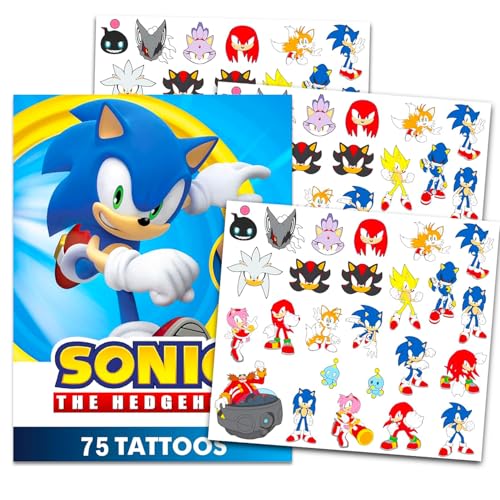 Nintendo Sonic Temporary Tattoos for Kids and Adults