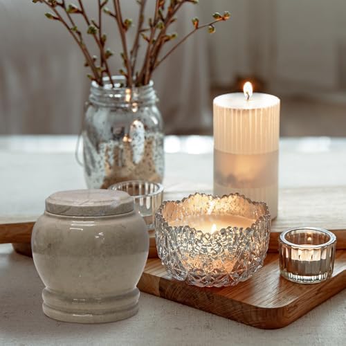 BT Marble Decorative Jar with Lid - Golden Wheat
