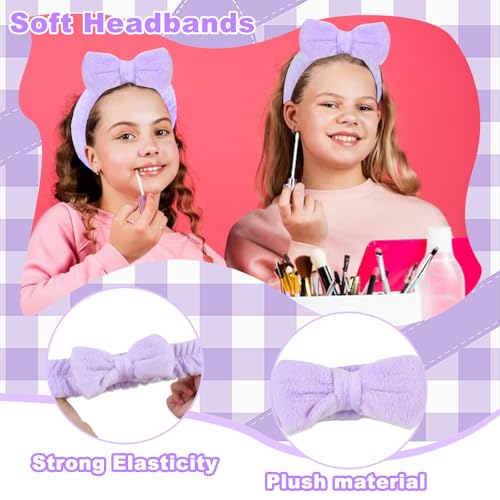 48 Pcs Spa Party Supplies for Girls Headband Wristband Set