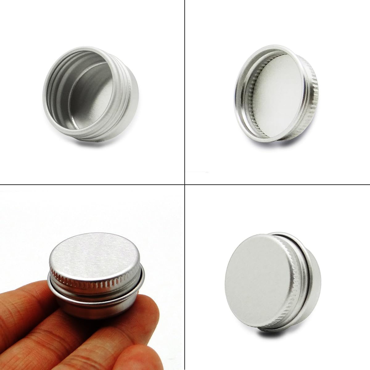 30 Pack 5ml Round Lip Balm Tins with Screw Lid
