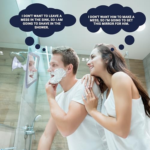 Mirrorvana Fogless Shower Mirror with Upgraded Suction and 360 Swivel