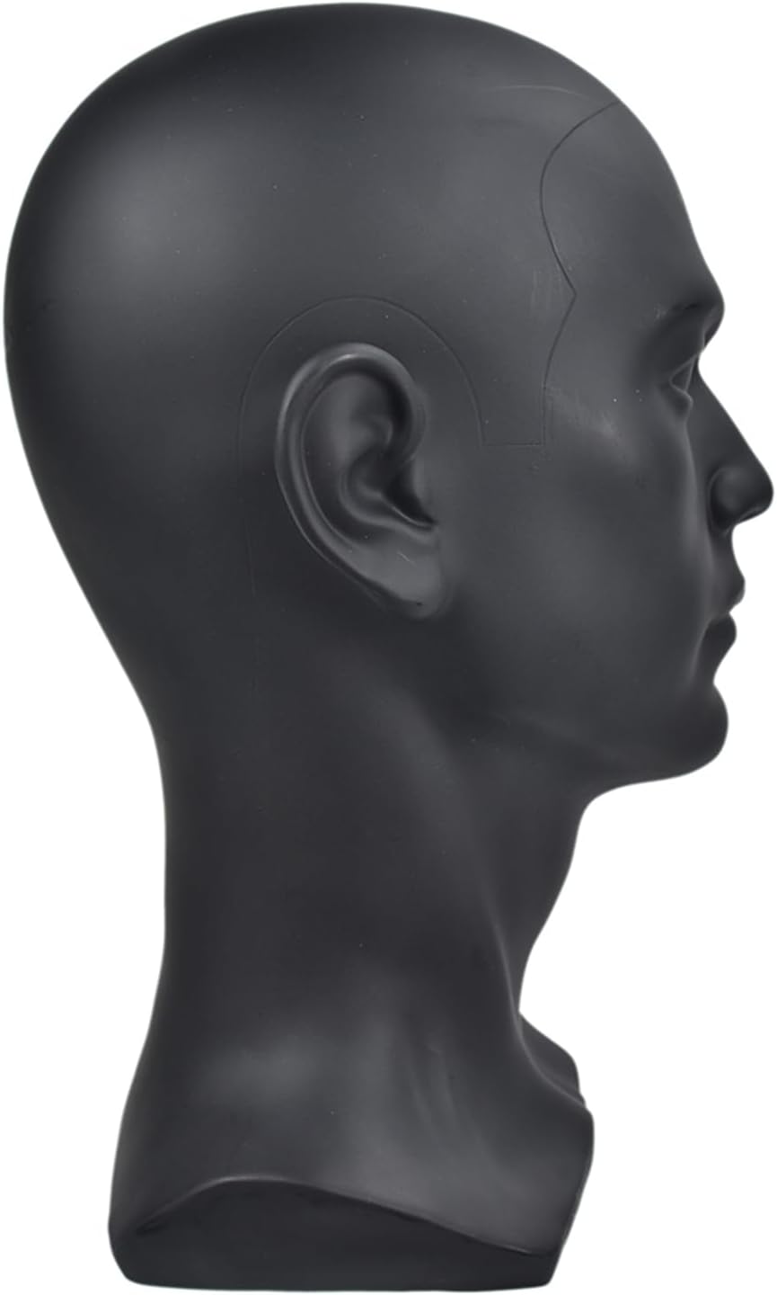 PVC Male Mannequin Head for Wig and Accessories Display