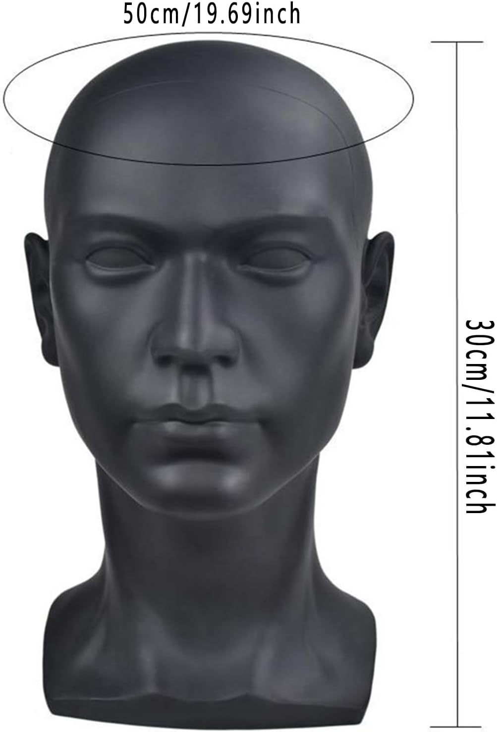 PVC Male Mannequin Head for Wig and Accessories Display