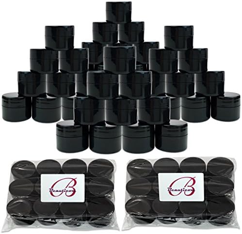 PANA Beauticom 96 Piece Black Plastic Jar Set