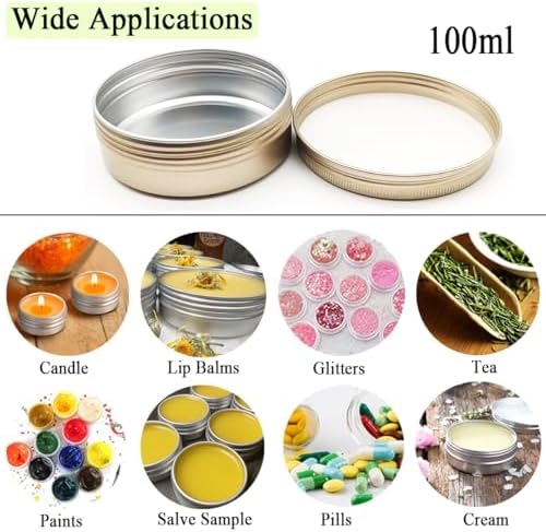 6pcs 100ml Matte-Gold Aluminum Tin Cans