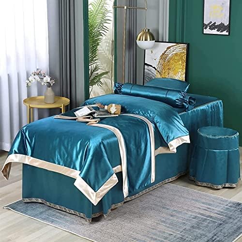 4 Piece Massage Table Linens Set with Face Cradle Cover