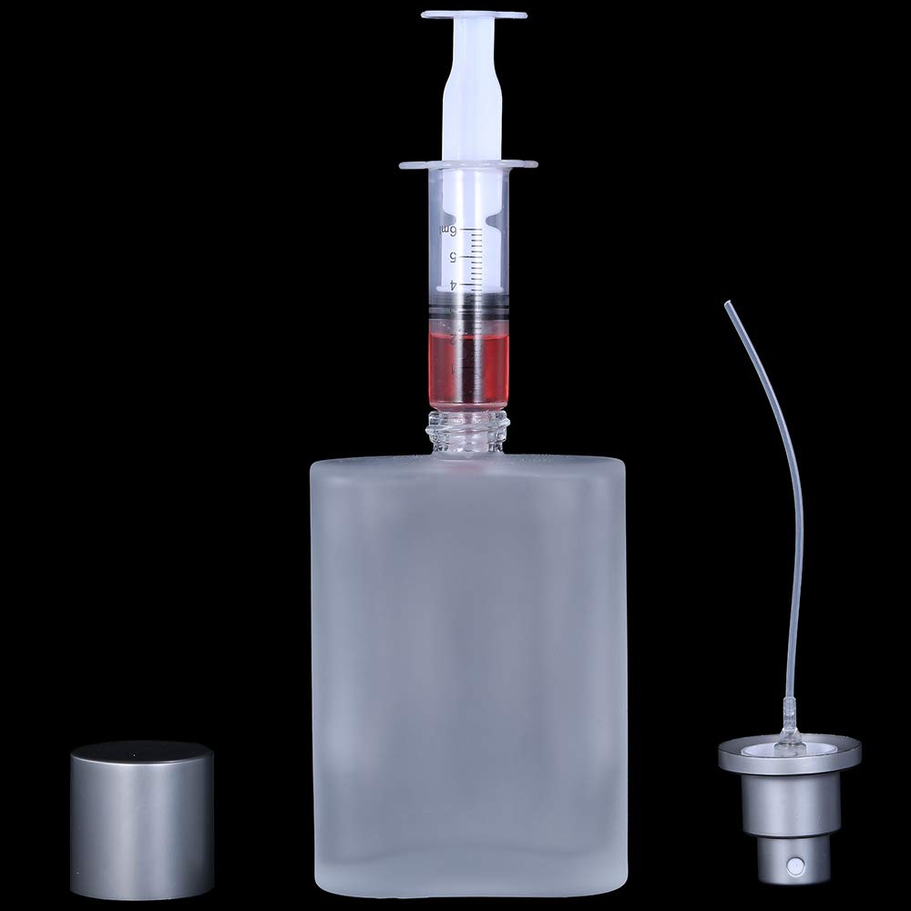 2 Pack 50ml Frosted Glass Spray Bottles Refillable Perfume Atomizers
