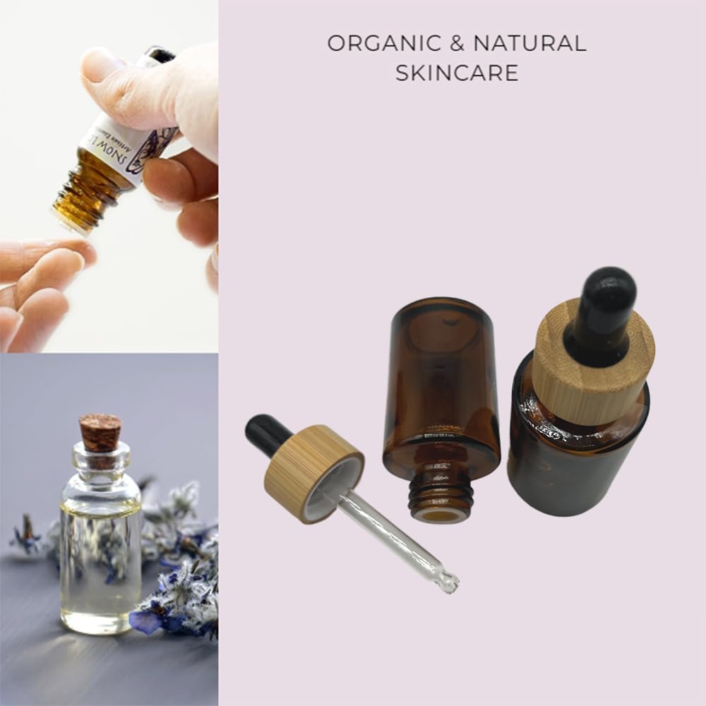 Brown Glass Dropper Bottles 30ml 6 Pack