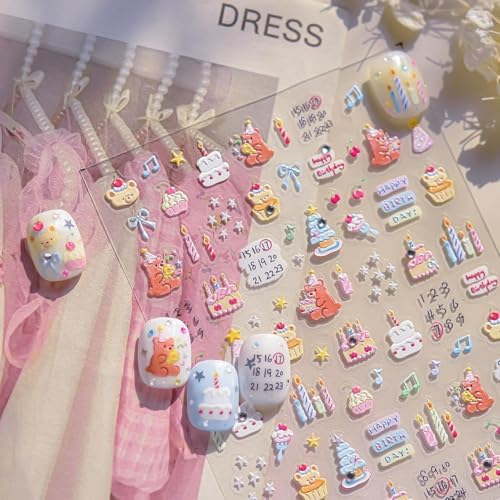 Cute 3D Animal Nail Stickers for Women DIY Manicure