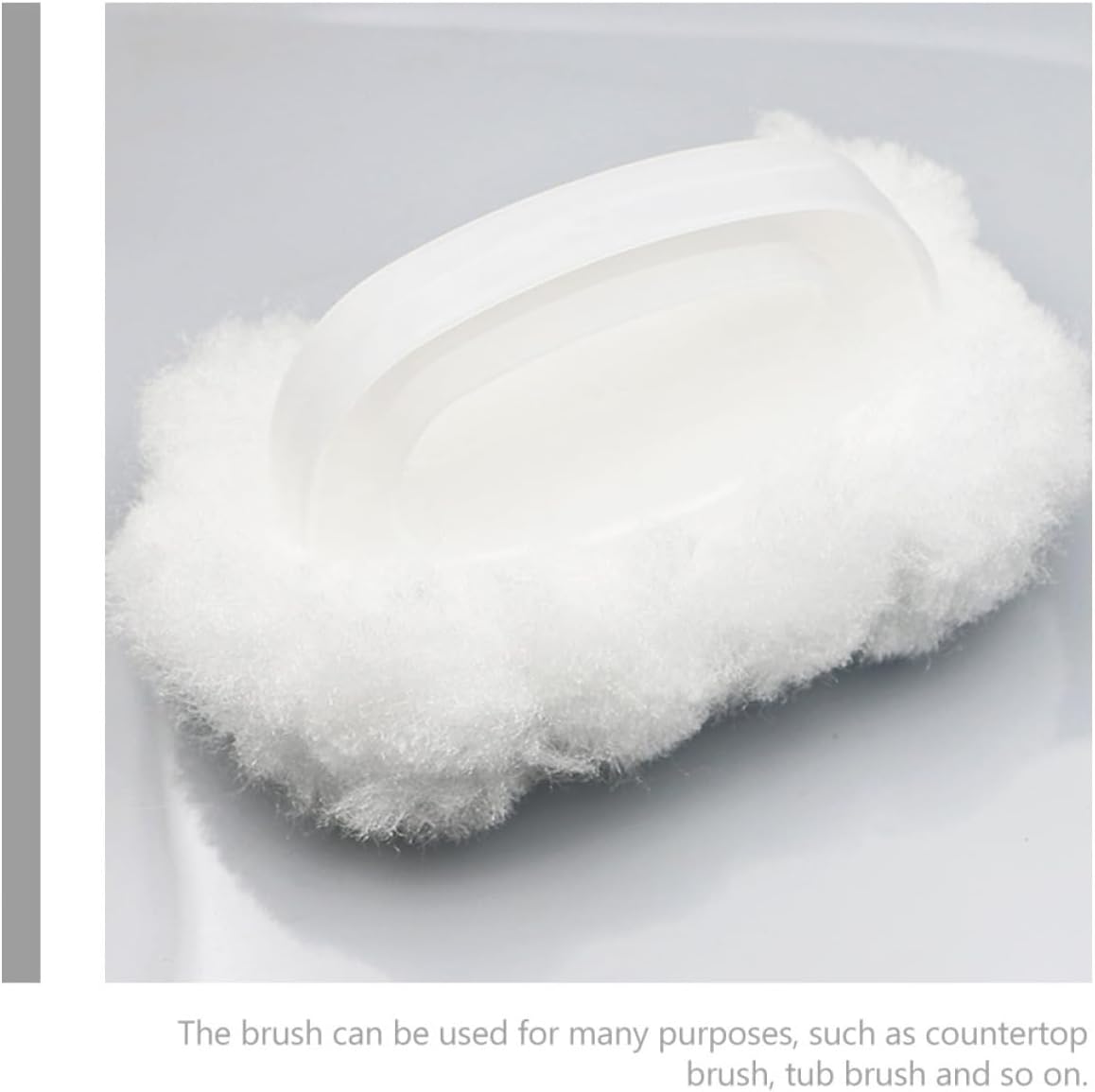 2pcs Soft Bathtub Brush with Handle for Bathroom Cleaning