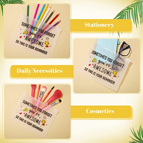 Reginary 50 Pcs Inspirational Makeup Bags with Zipper