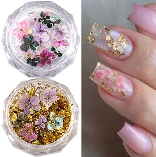 Dried Flower Nail Art Sticker - 3D Resin DIY Decor