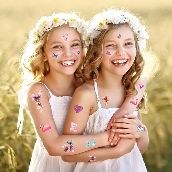 Keikihipa 350 Temporary Tattoos for Kids Set