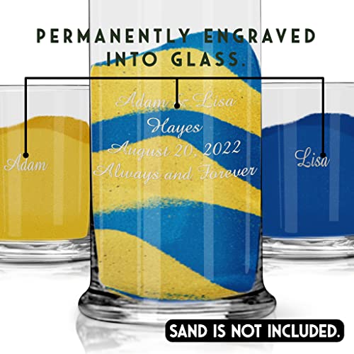 Personalized Wedding Sand Ceremony Set with Lid