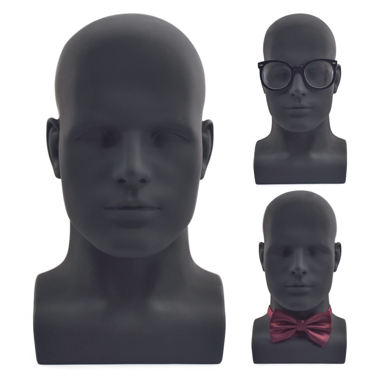 FanLin Male Mannequin Head for Wig and Hat Display