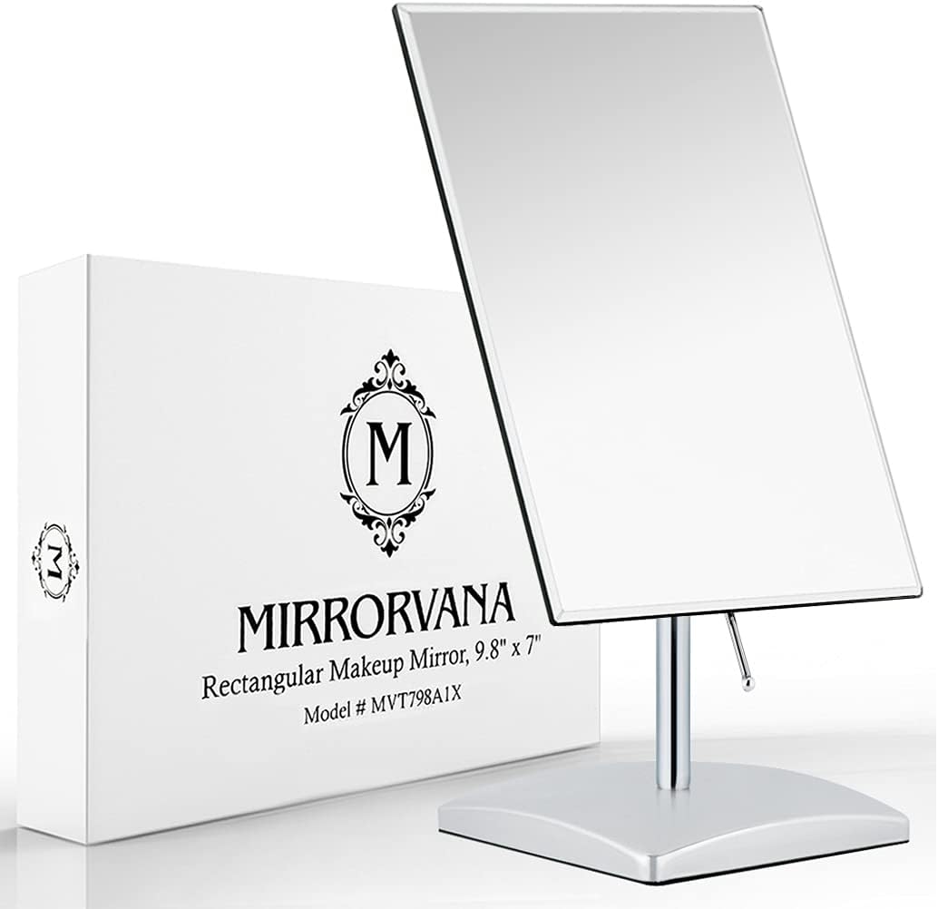 Mirrorvana Large Adjustable Desk Mirror with Stand