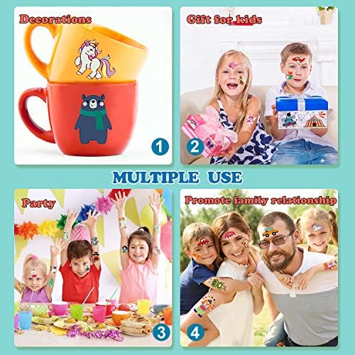 Partywind 380 Styles Luminous Temporary Tattoos for Kids