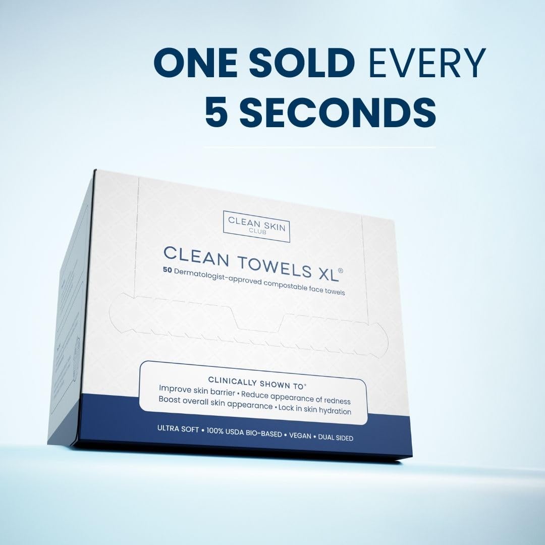 Clean Skin Club XL Face Towels 2 Pack 100 Ct