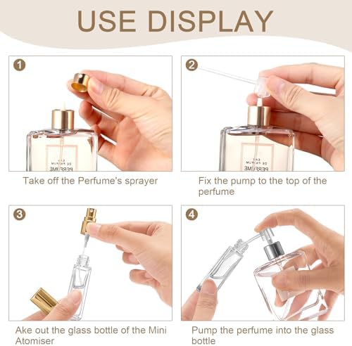 Domensi 60 Pcs Glass Perfume Bottles with Pump
