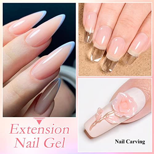 MEET ACROSS Solid Gel Builder Kit 2PCS with Mini Lamp