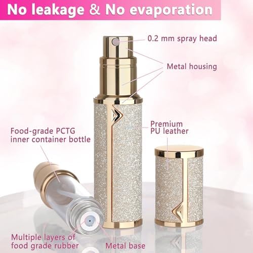 Travel Perfume Bottle Refillable 5ml Golden