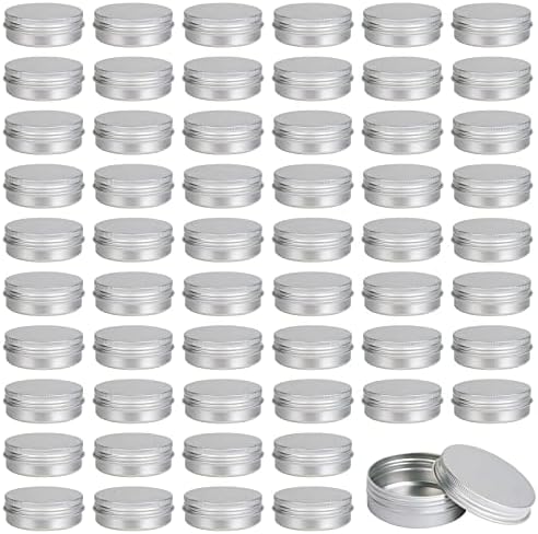 Moretoes 60 Pack 2 Oz Metal Tin Containers